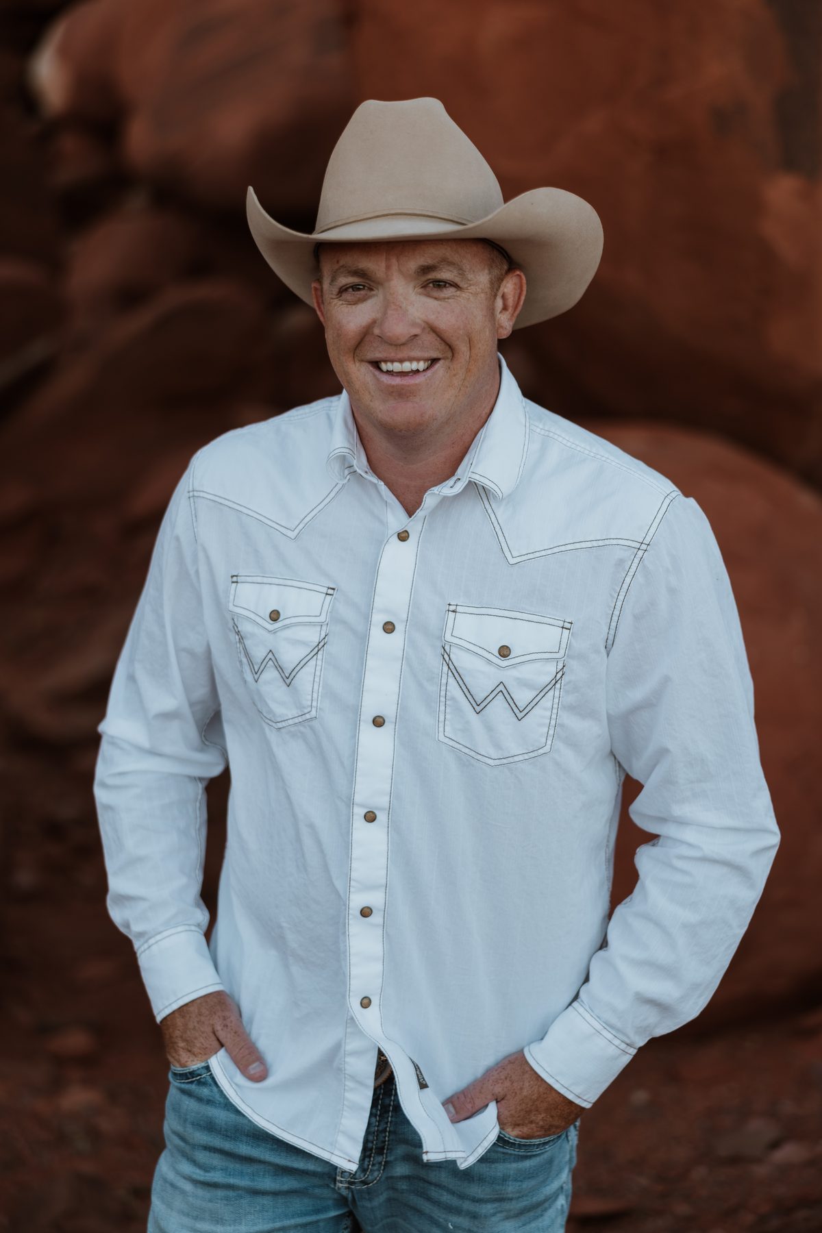 Jamison Wiggins in the red rock country of Grand County, Utah